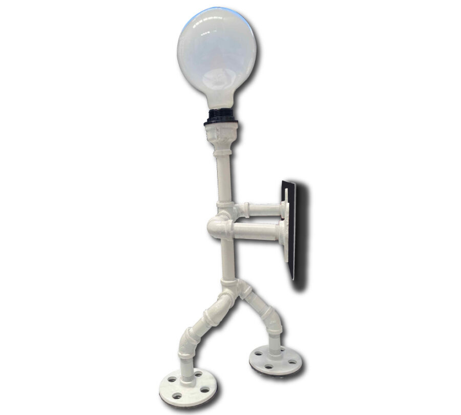 White Pipeman Table Lamp - Image 3